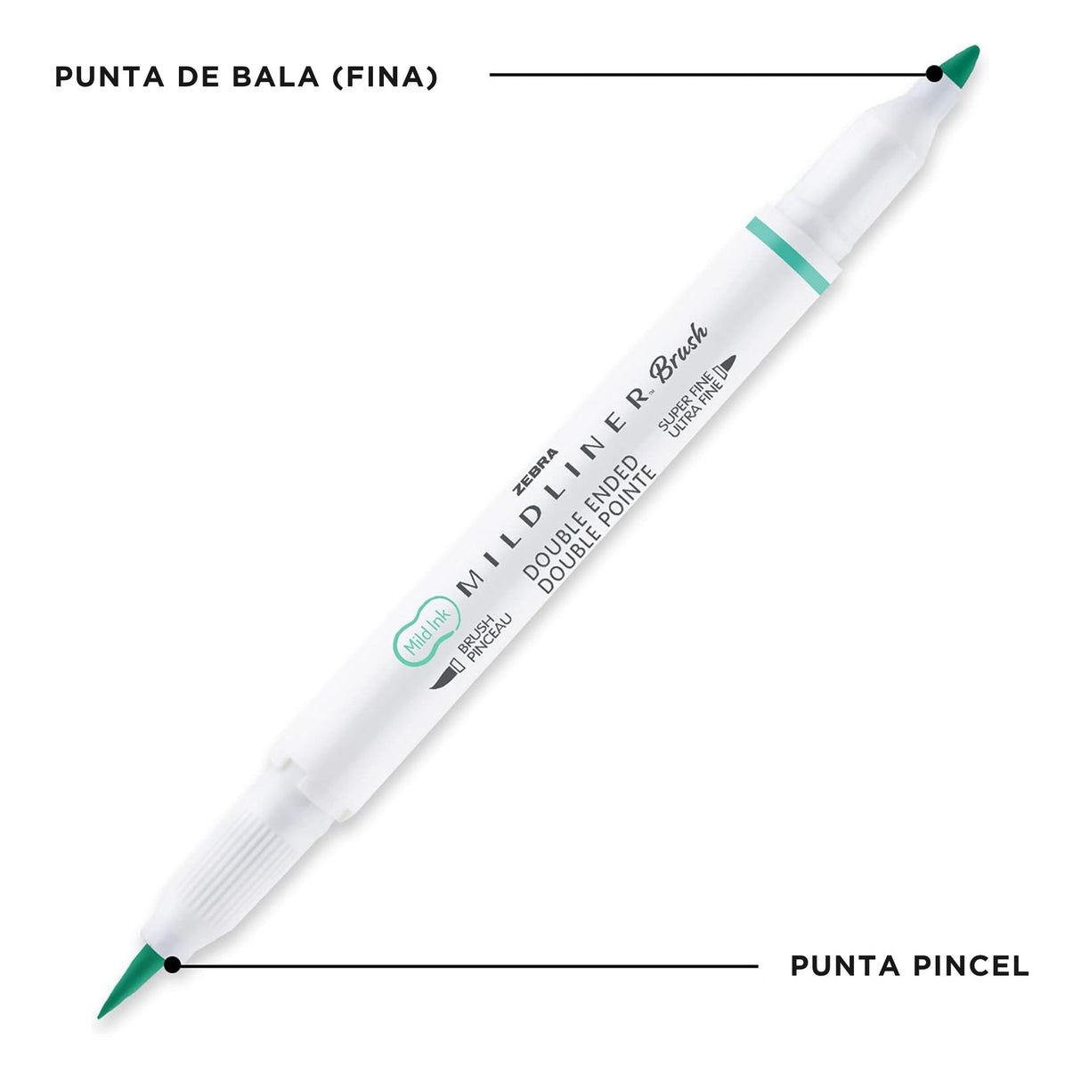 Zebra Mildliner Brush - Destacadores Doble Punta