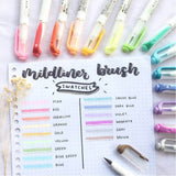 Zebra Mildliner Brush - Destacadores Doble Punta