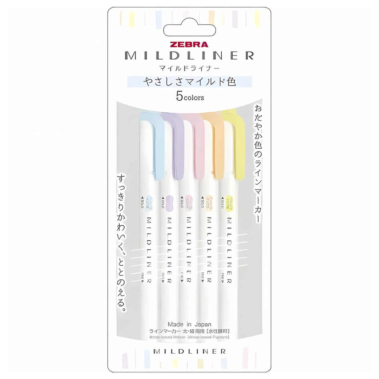 Zebra Mildliner - Set 5 Destacadores Soft Gentle Colors