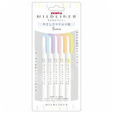 Zebra Mildliner - Set 5 Destacadores Soft Gentle Colors