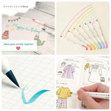 Zebra Mildliner Brush - Set 5 Destacadores Subtly Fluorescent Colors