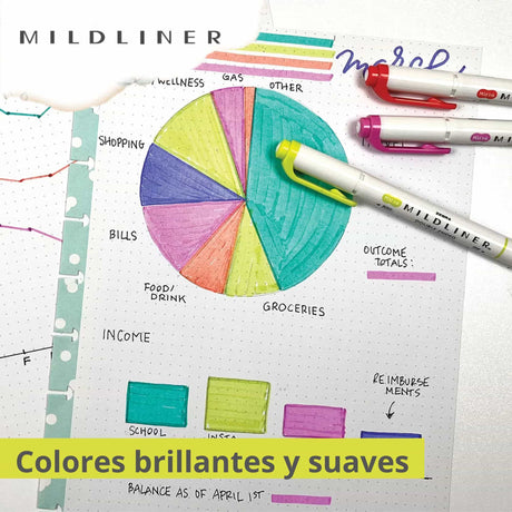 Zebra Mildliner - Set 5 Destacadores Bright Mild Colors
