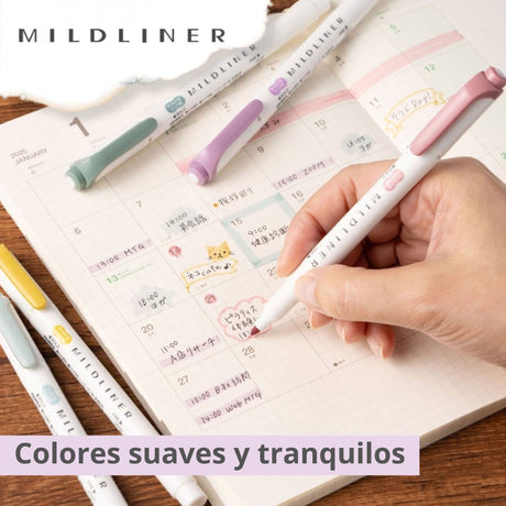 Zebra Mildliner - Set 5 Destacadores Calm Mild Colors
