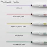 Zebra Mildliner - Set 5 Destacadores Calm Mild Colors