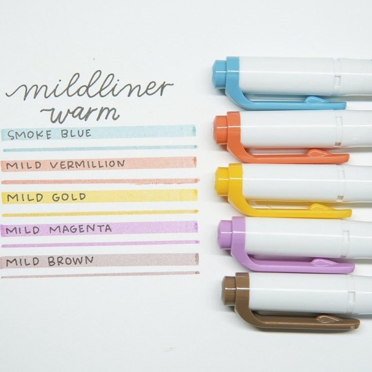Zebra Mildliner - Set 5 Destacadores Nagomi Mild Colors