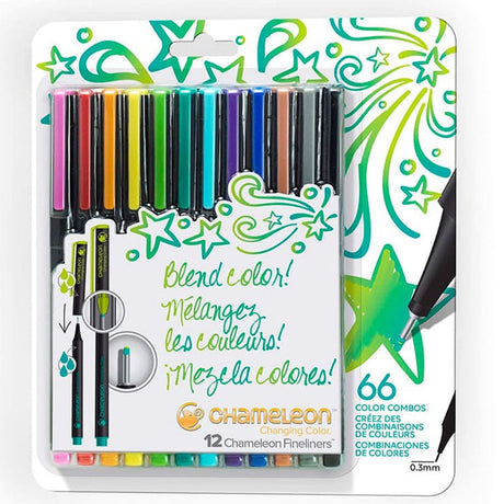 Chameleon-Fineliners-Set-12-Tiralineas-Colores-Brillantes