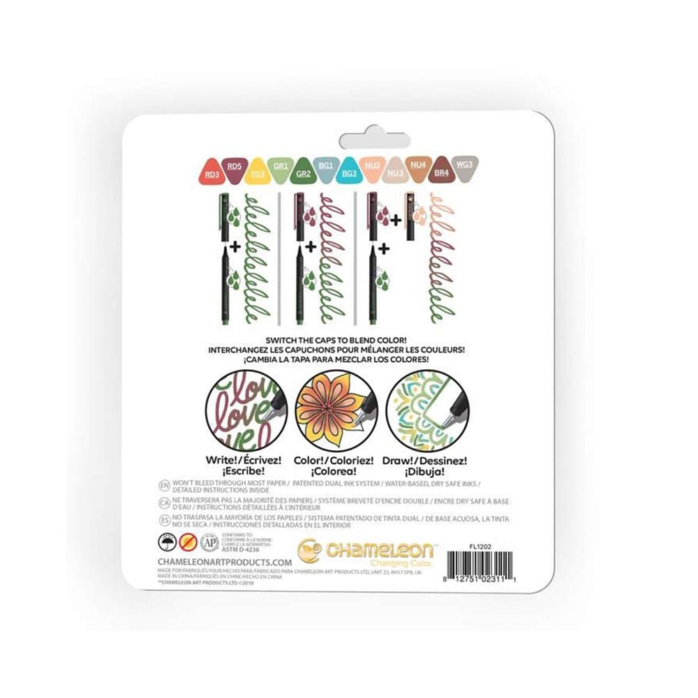 Chameleon-Fineliners-Set-12-Tiralineas-Colores-Diseno-3