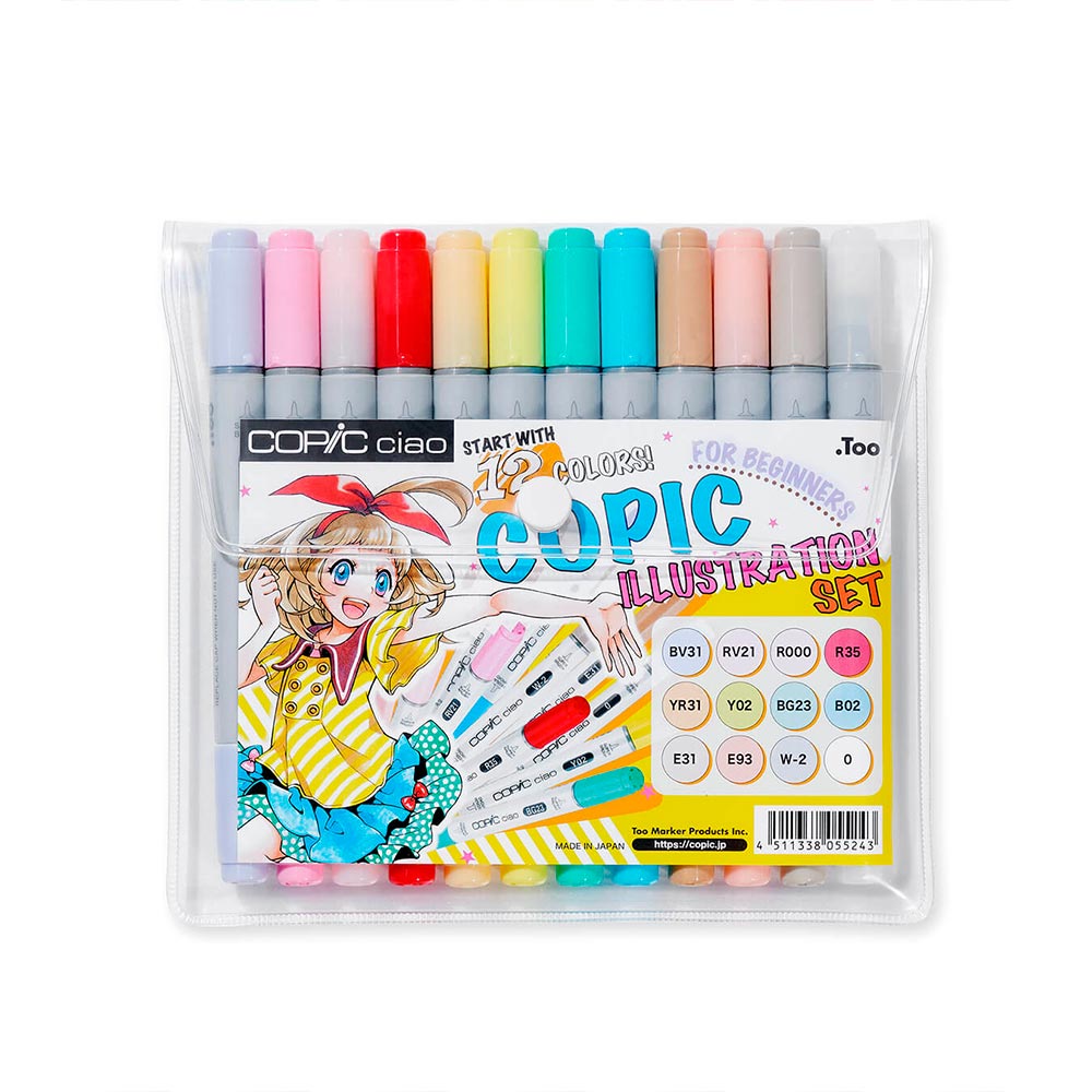 Copic-Ciao-Markers-Set-12-Marcadores-Set-Ilustracion-Principiantes-Con-Guia-de-Dibujo-2