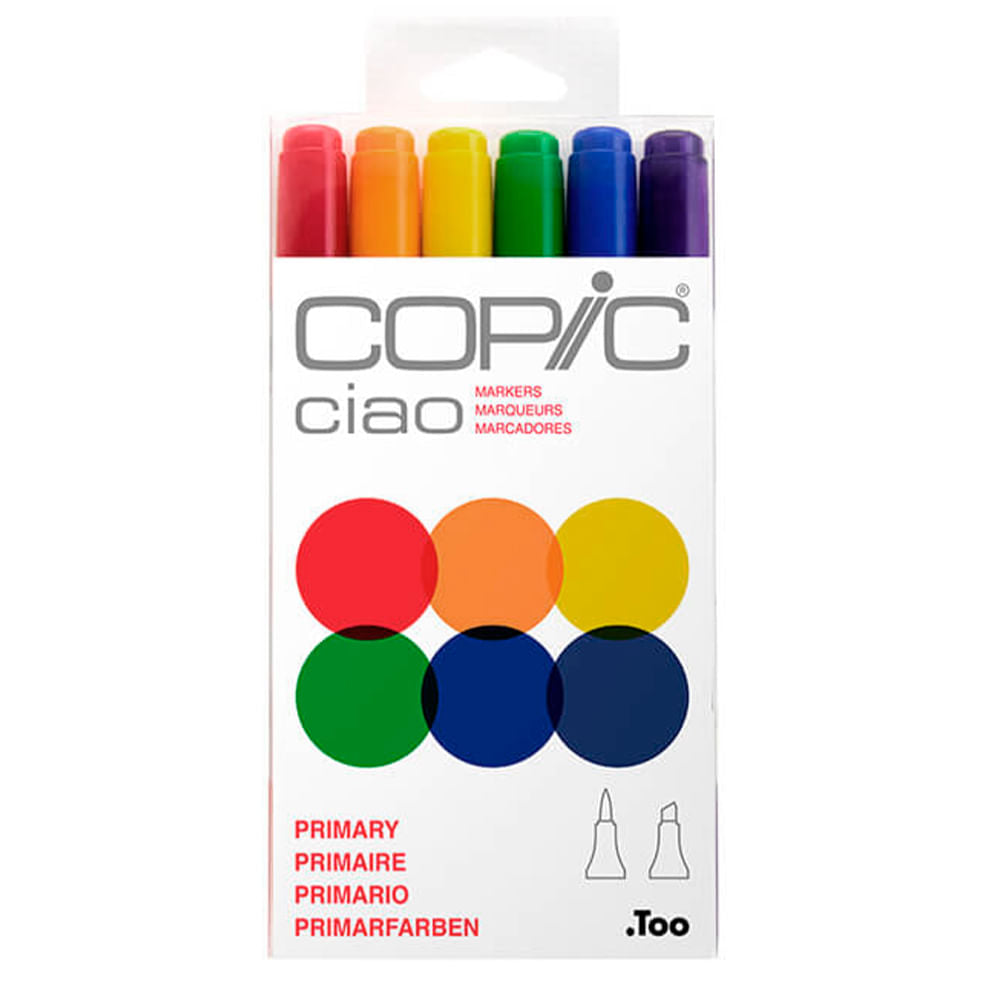 Set 6 Marcadores Copic Ciao Primary, Primarios - DibuChile – Dibu