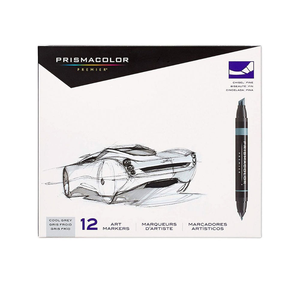 Prismacolor-Premier-Art-Markers-Set-12-Marcadores-Doble-Punta-Grises-Frios