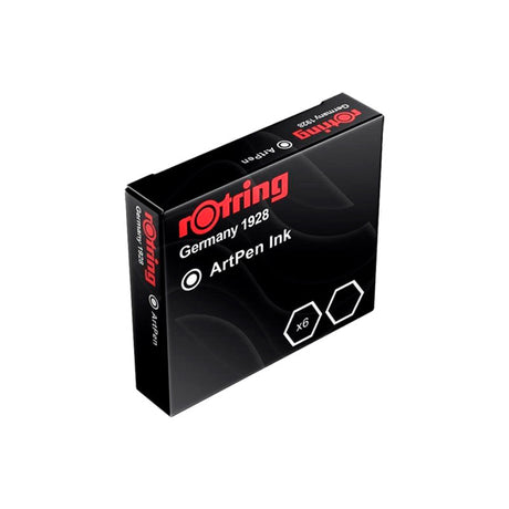 Rotring-Art-Pen-Ink-Pack-6-Recarga-de-Tinta-negro