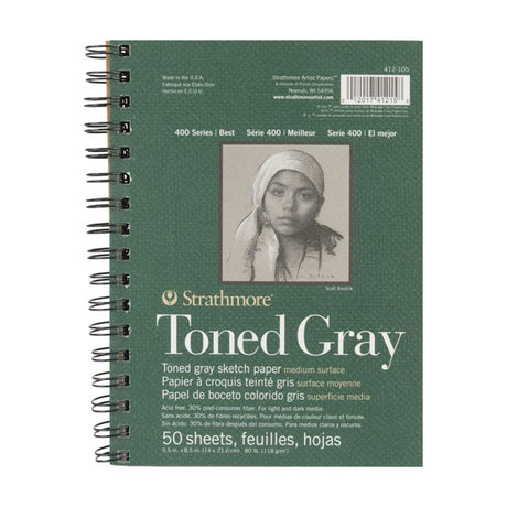 Strathmore-Toned-Gray-Croquera-Papel-Gris---14-x-216-cm---50-Hojas-118-gr-m2