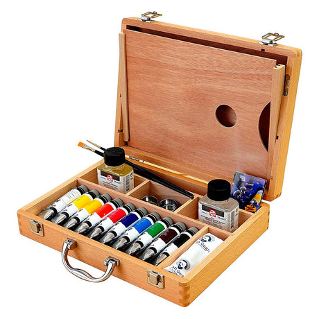 Van-Gogh-Oil-Colour-Kit-Oleo-10-Tubos-40-ml-Caja-Madera-Accesorios-2