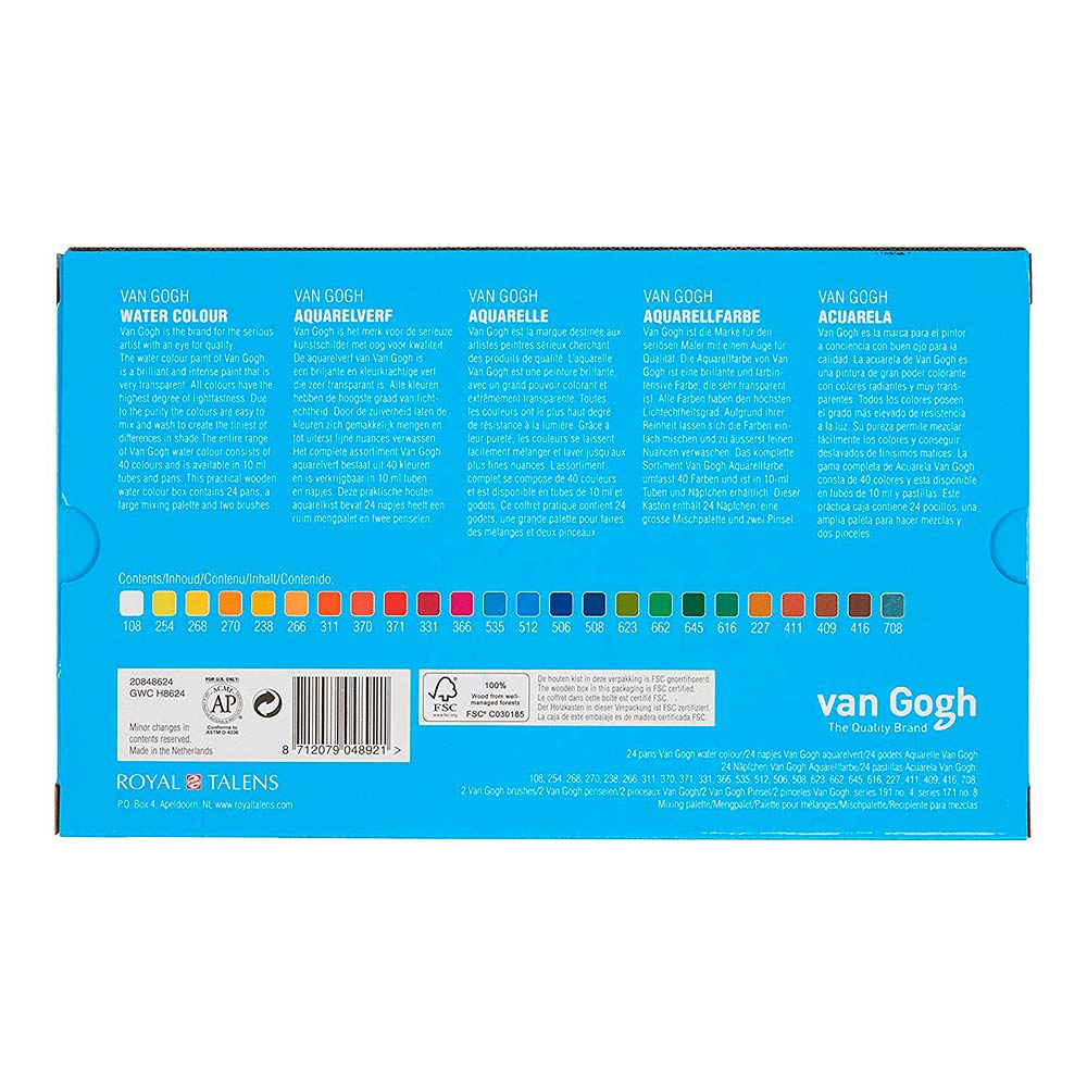 Van-Gogh-Watercolors-Set-Acuarelas-Pastilla-24-Colores-Caja-Madera-Accesorios-4