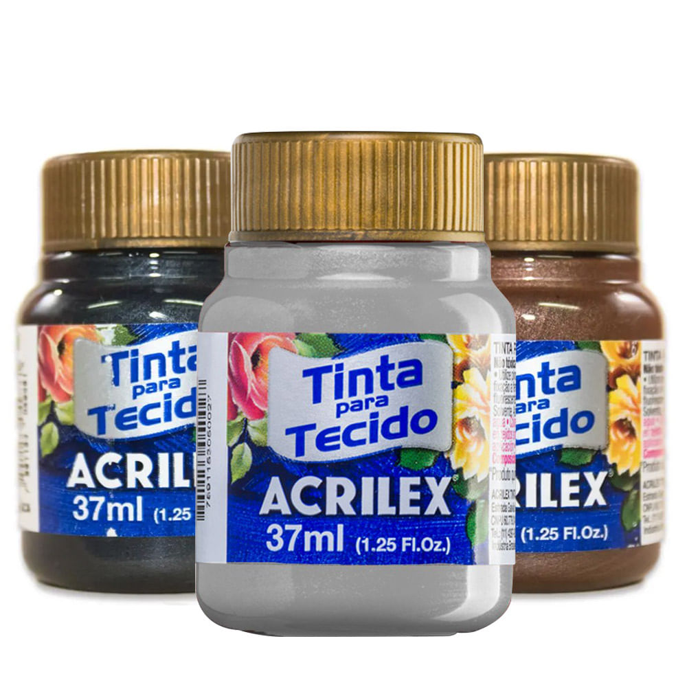 Pintura Metálica para tela Acrilex