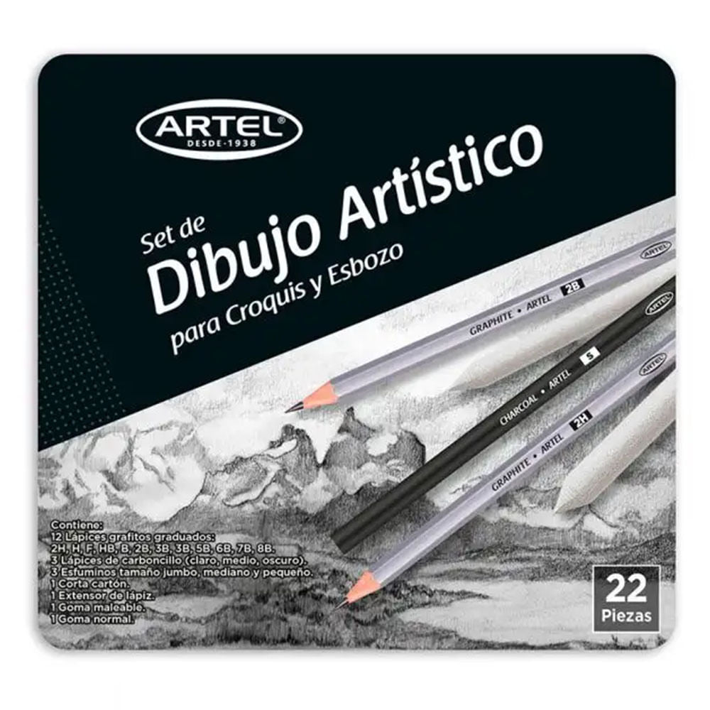 Kit de Lápices y Carboncillos para Dibujo Artístico Artel – Dibu Chile