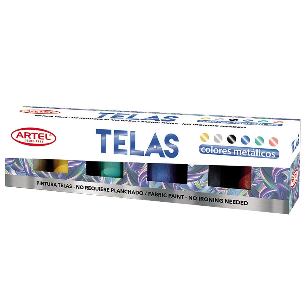 Pinturas para Tela Artel Metálicas 15 ml Set de 6