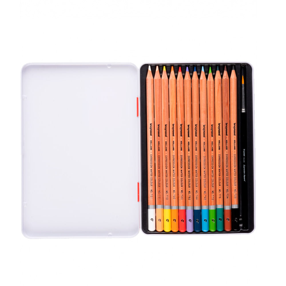 Set 12 Lápices de Colores Acuarelables Bruynzeel Expression – Dibu