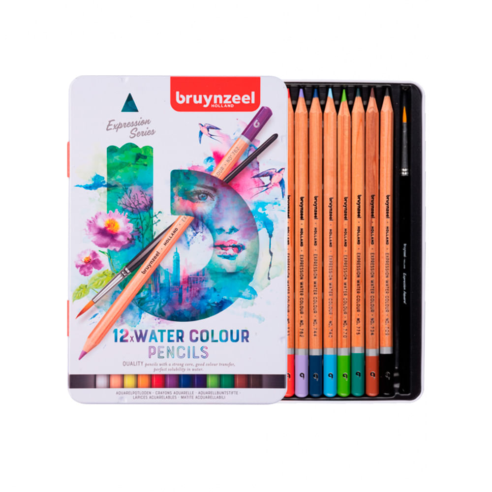 Set 12 Lápices de Colores Acuarelables Bruynzeel Expression – Dibu Chile