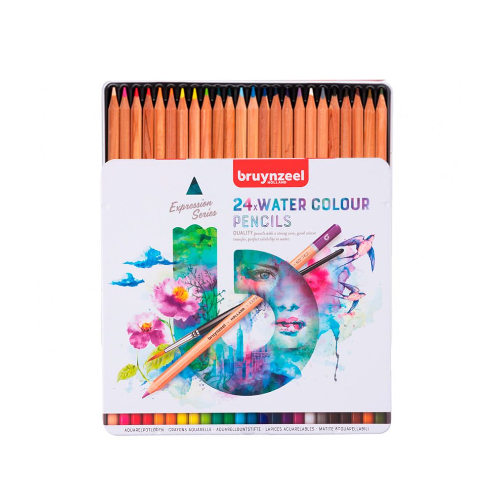 Set 24 Lápices de Colores Acuarelables Bruynzeel Expression – Dibu Chile
