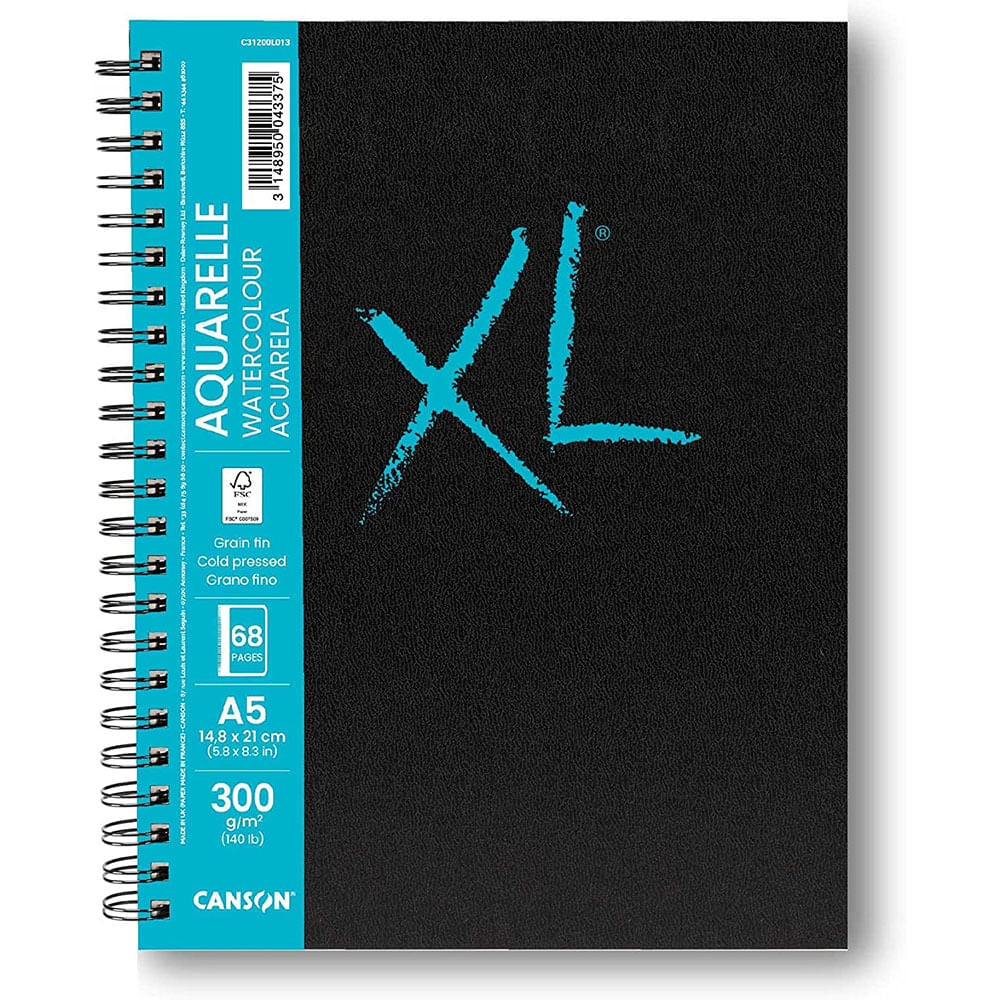 Canson XL - Croquera Aquarelle 34 Hojas 300 g/m2