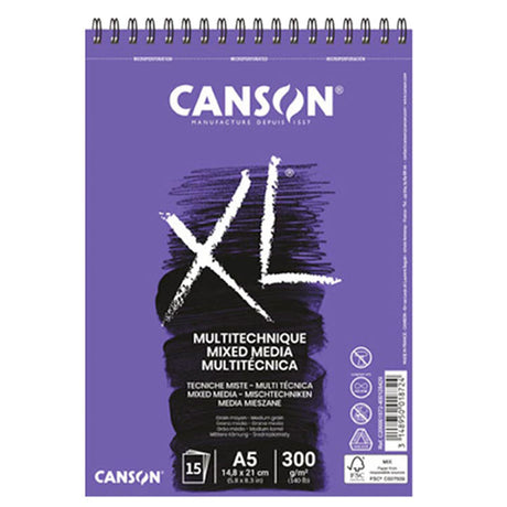 canson-xl-croquera-mixed-media-300-g-m2-15-hojas-A5-14-8-x-21-cm