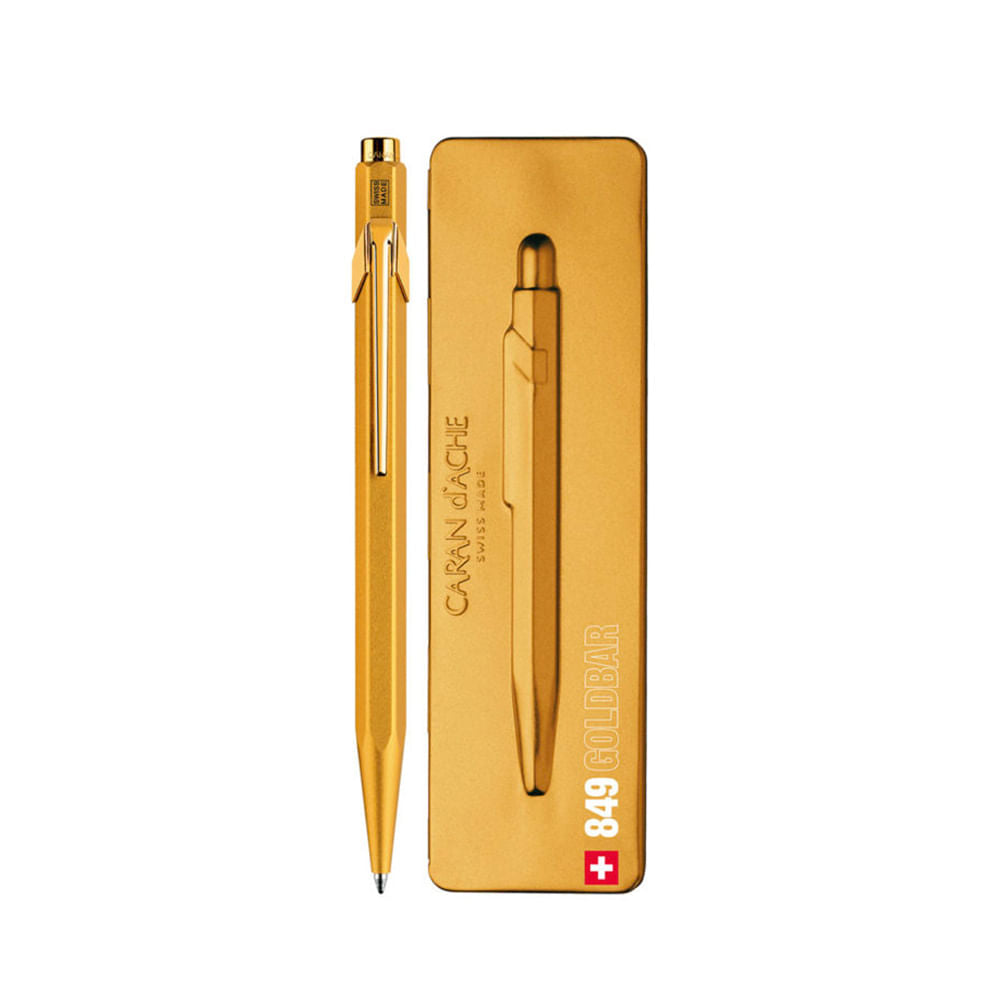 caran-d-ache-849-boligrafos-colores-goldbar