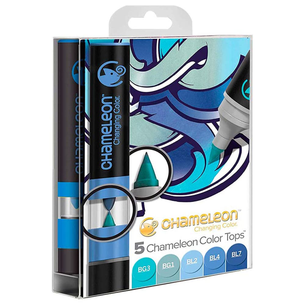 Chameleon Color Tops - Set 5 Tonos Azules