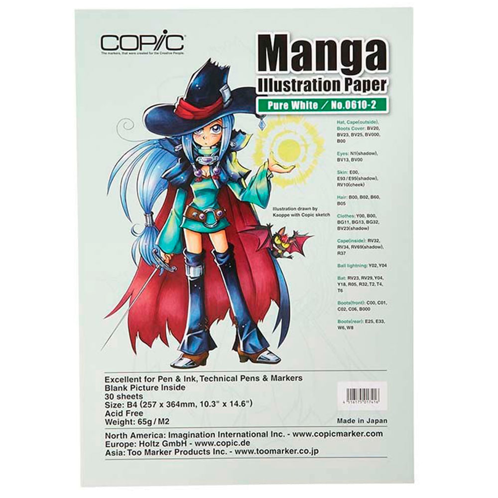 Copic Manga Illustration Paper - Pack 30 Hojas Pure White B4 25,7 x 36,4 cm