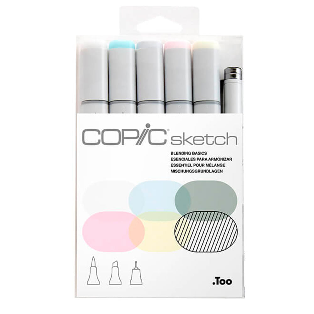 Copic Sketch - Set 6 Marcadores Blending Basics Esenciales