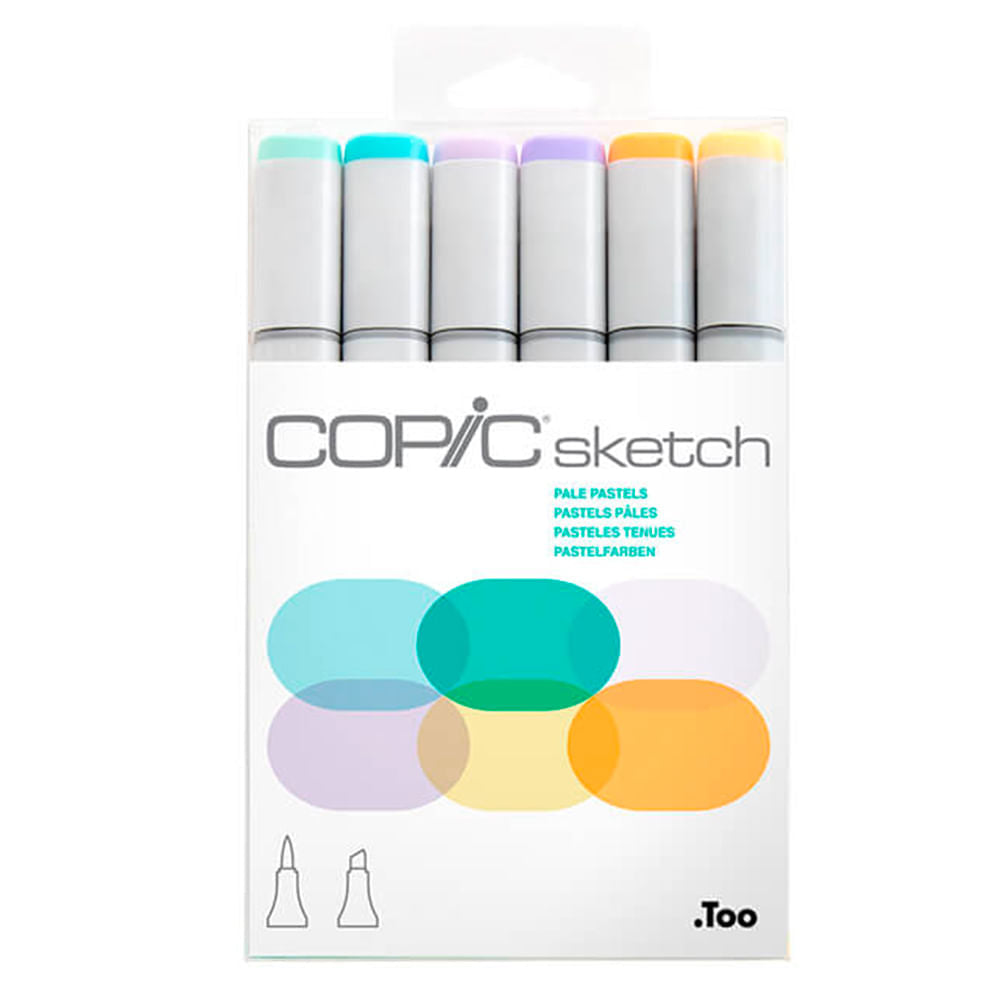 Copic Sketch - Set 6 Marcadores Pale Pastels