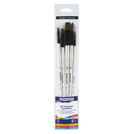 daler-rowney-graduate-set-5-pinceles-long-handle