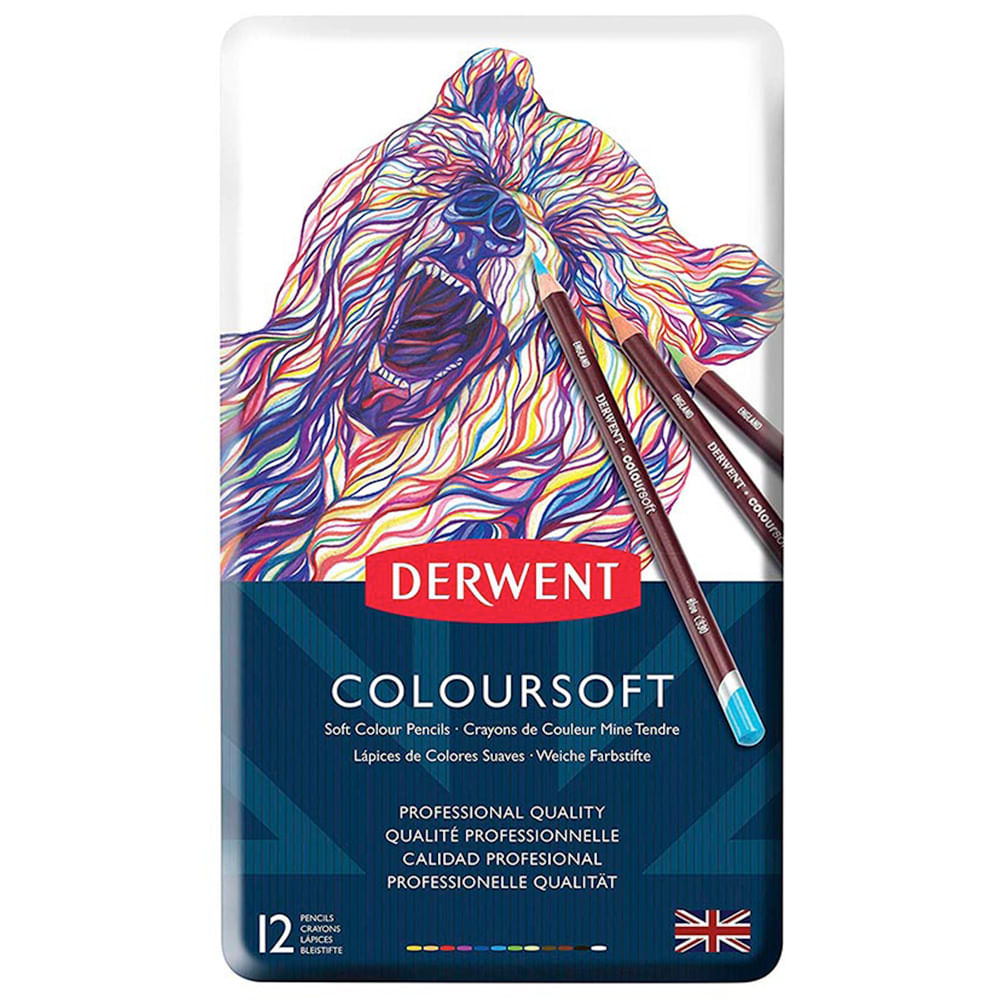 Derwent Coloursoft - Set 12 Lápices de Colores
