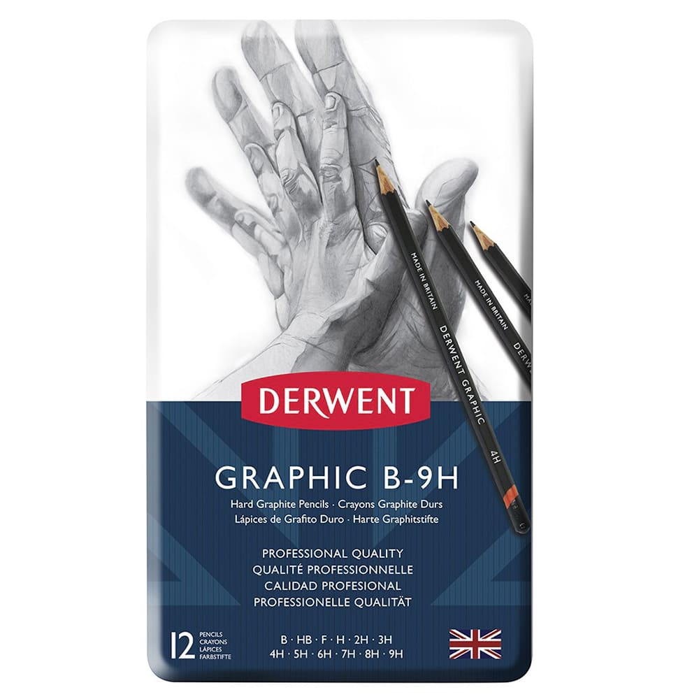 Derwent - Set 12 Lápices Grafito Duros