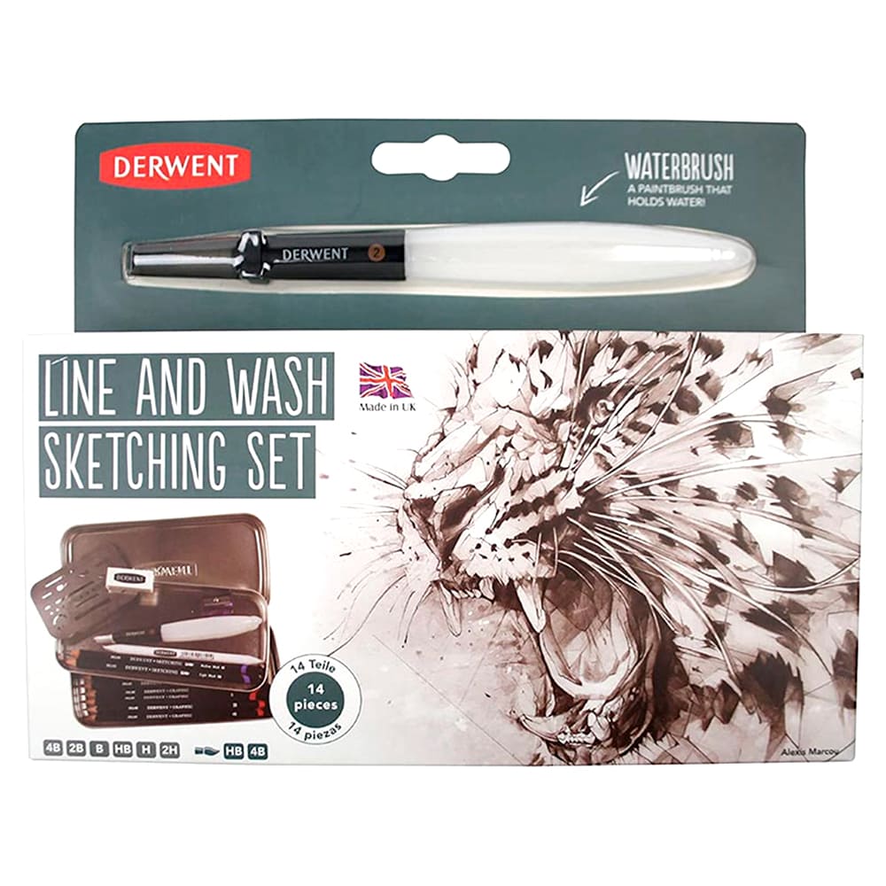 Derwent Line & Wash - Kit Grafito 14 Piezas