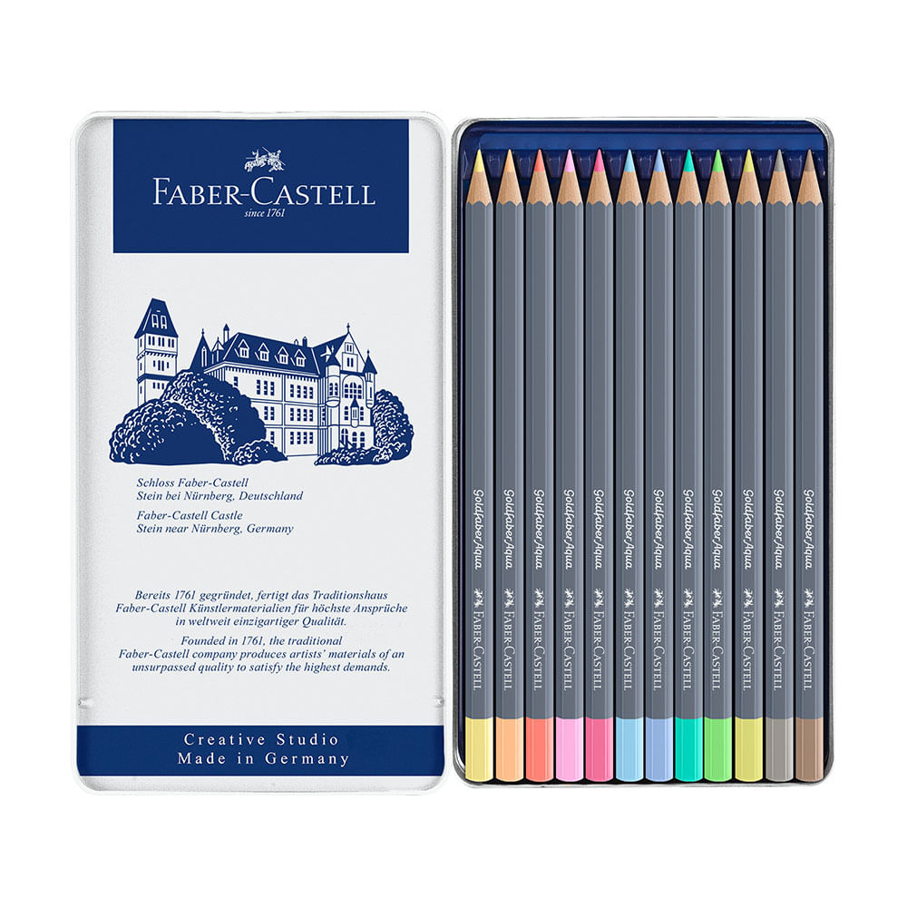Set 12 Lápices Colores Pastel Faber Castell Goldfaber Aqua – Dibu Chile