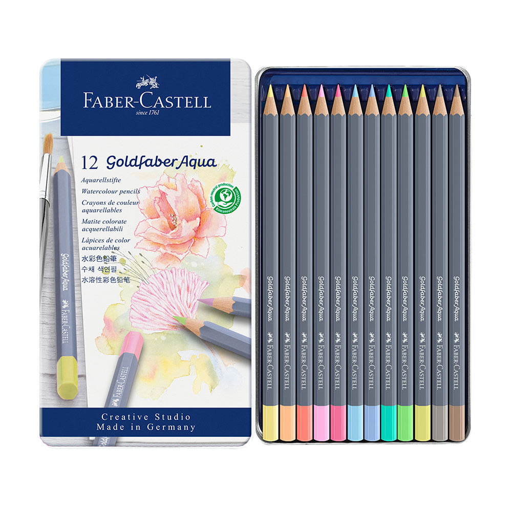 Set 12 Lápices Colores Pastel Faber Castell Goldfaber Aqua – Dibu Chile