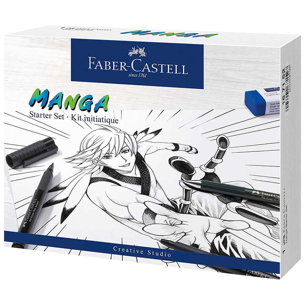  Faber-Castell Lápiz PITT, pastel, negro 199, individual : Arte  y Manualidades