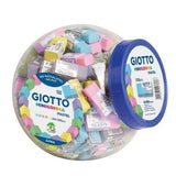 giotto-pack-120-gomas-minigomma-colores-pastel-surtidos-pote