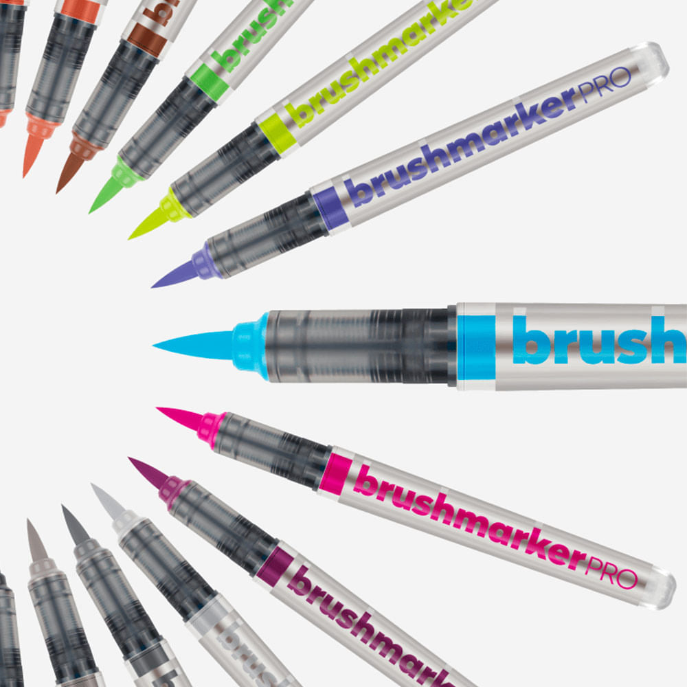 Karin Brushmarker Pro 11 Basic Colors + Blender Set