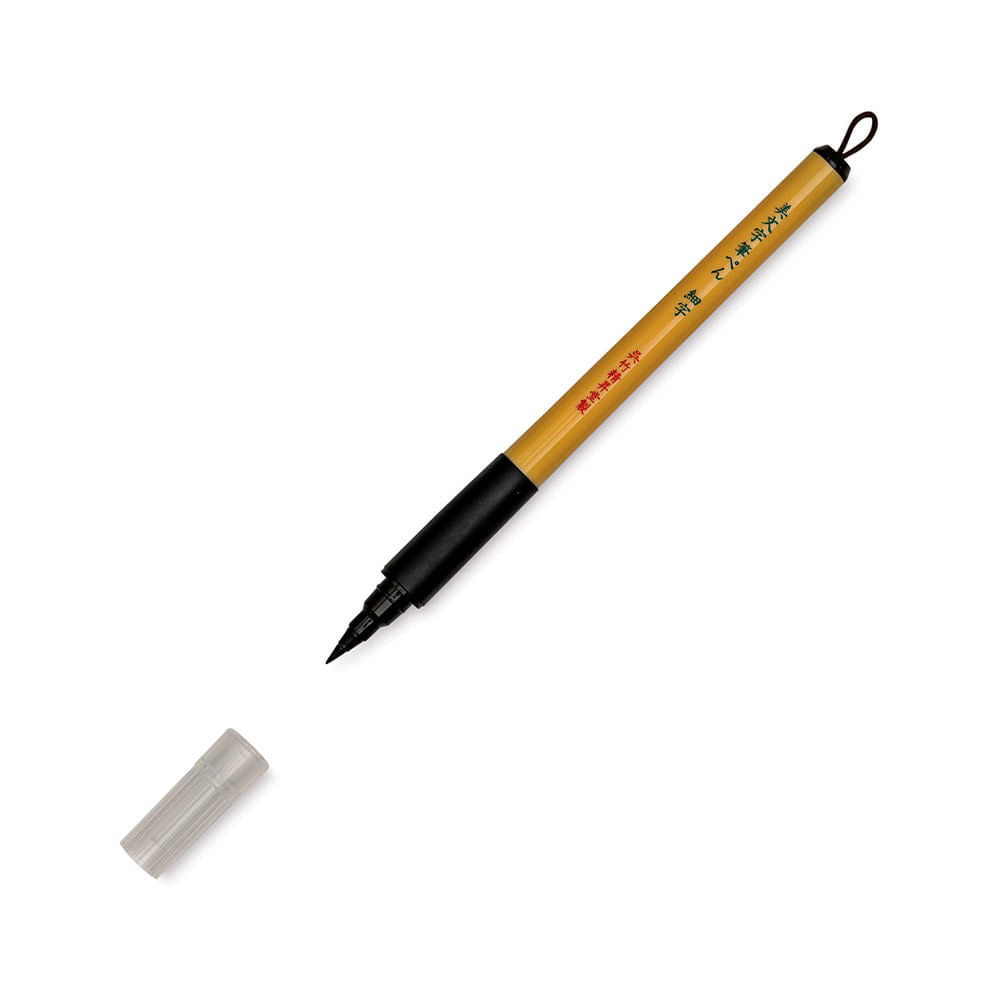 Kuretake Bimoji Fude Pen – Pinselstift Fein, Schwarze Tinte, Für Kalligrafie & Zeichnen