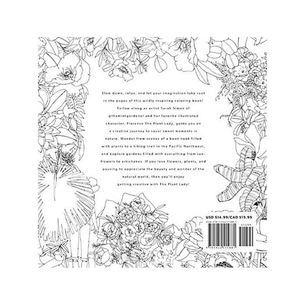 Libro para Colorear Adultos The Plant Lady - Sarah Simon – Dibu Chile