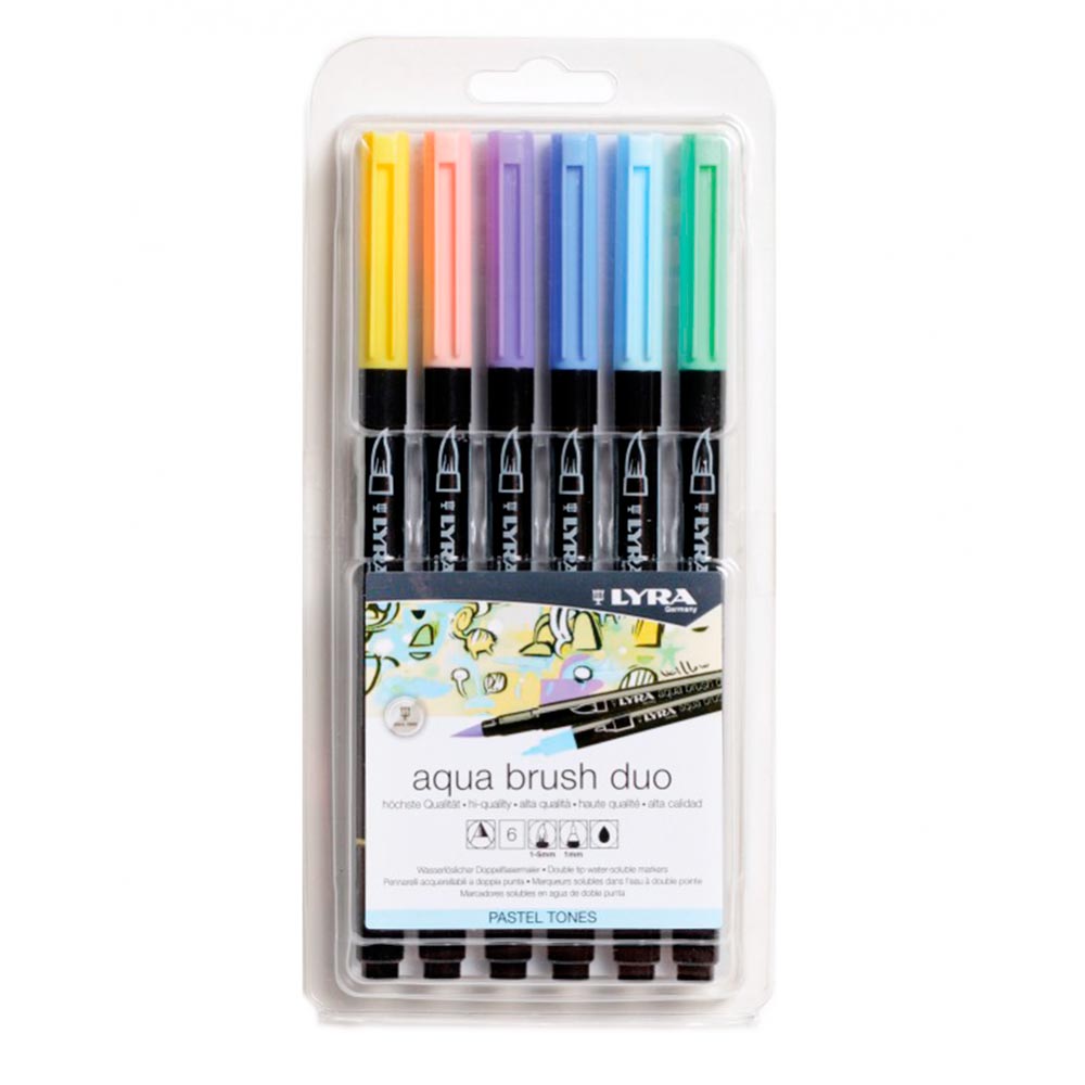 lyra-aqua-brush-duo-set-6-marcadores-pastel-tones