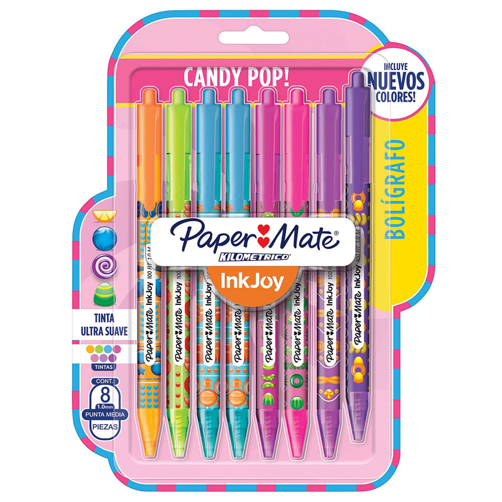 paper-mate-set-8-boligrafos-retractiles-inkjoy-candy-pop