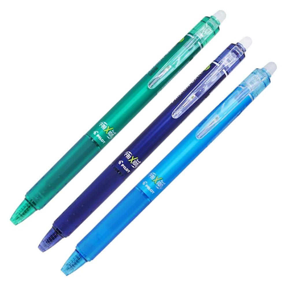 3 Bolígrafos borrables Pilot Frixion Balll azul negro y rojo