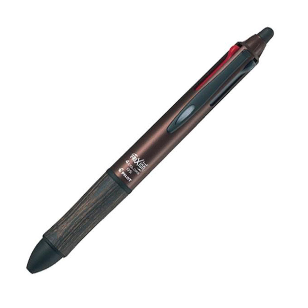Pilot Ballpoint Pen, Frixion Ball 4, 0.5mm, Extra Fijn, 4 Kleuren (Zwart, Rood, Blauw en Groen), Goud (LKFB-80EF-CGD