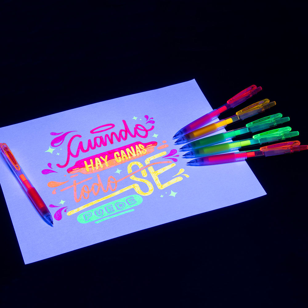 Set 6 Lápices Tinta Gel 0,7 Neón Pilot Pop Lol – Dibu Chile