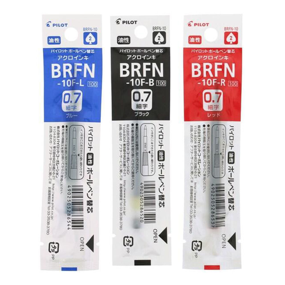 Pilot BRFN-10M Lot De 12 Recharges Dr Grip Equilibrium Noir