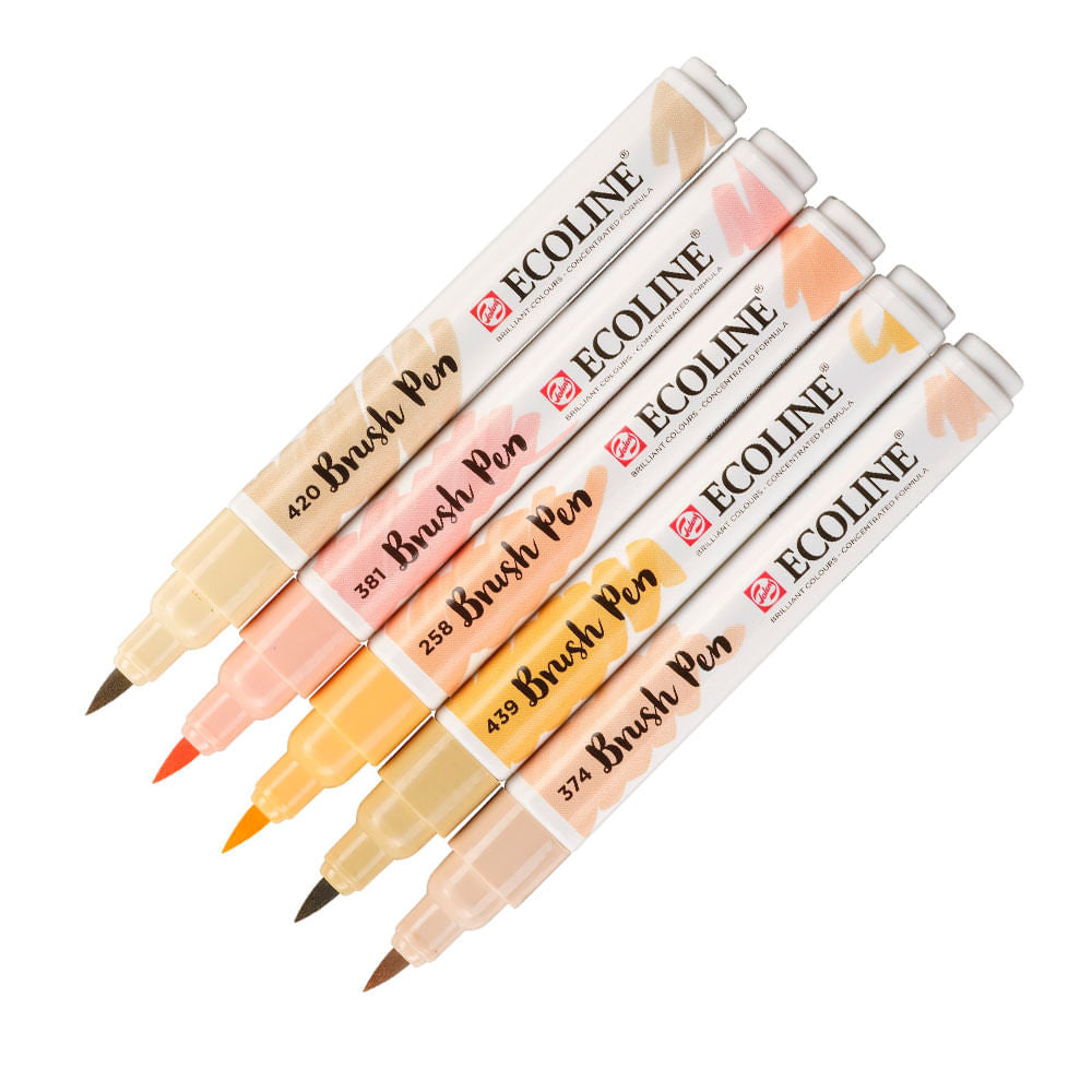 royal-talens-ecoline-set-5-marcadores-brush-pen-beige-rosa-2