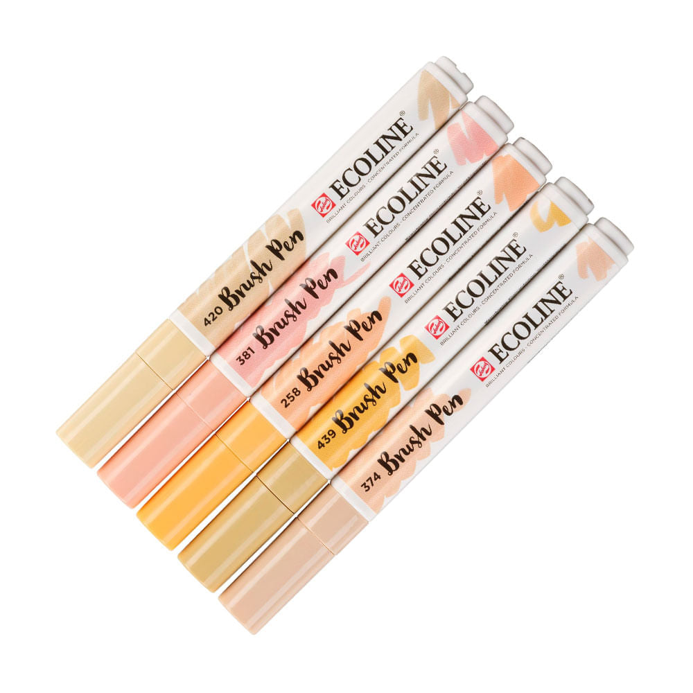 royal-talens-ecoline-set-5-marcadores-brush-pen-beige-rosa-3